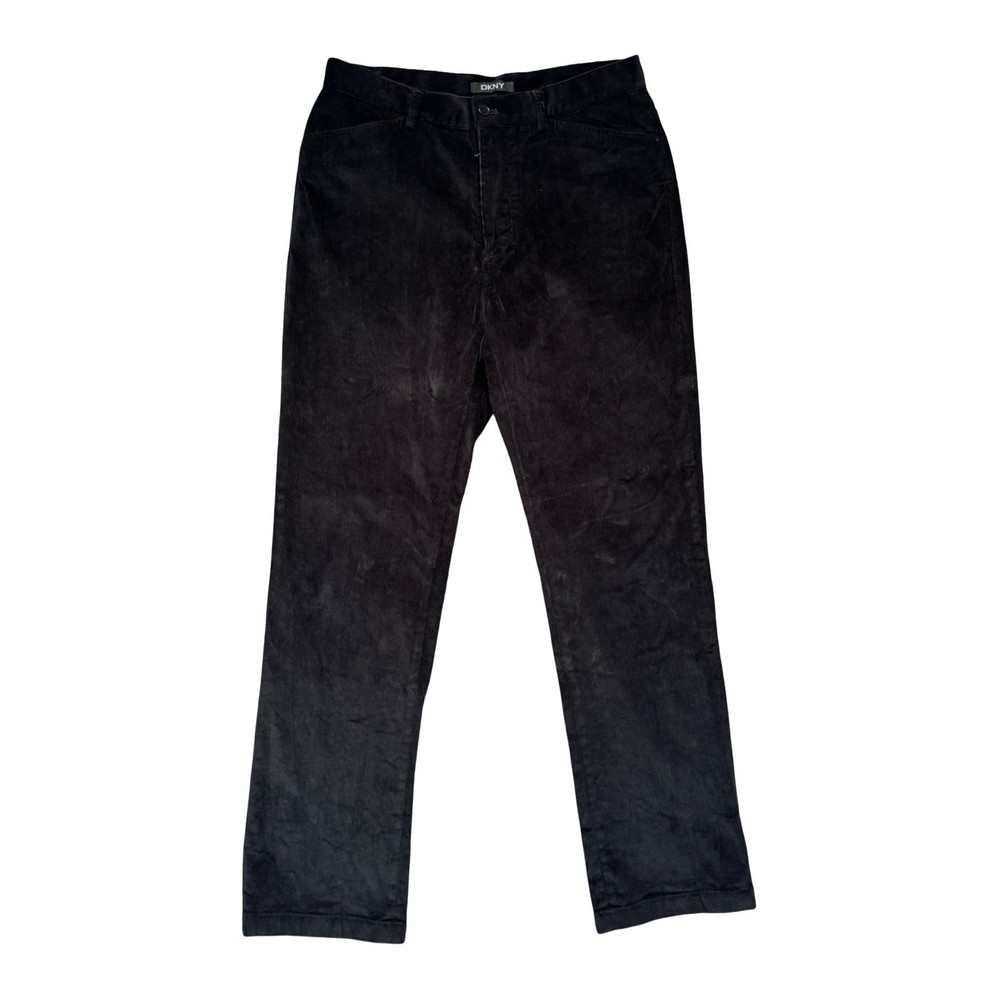 Vintage DKNY Black Corduroy Trousers Size W30 L31