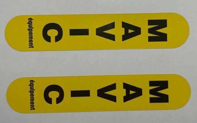 Mavic equipment decals