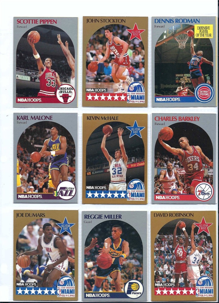 (18) LOT-1990 HOOPS NBA STARS / HOF-SEE SCAN -MT-BUY NOW/OFFER ?-image
