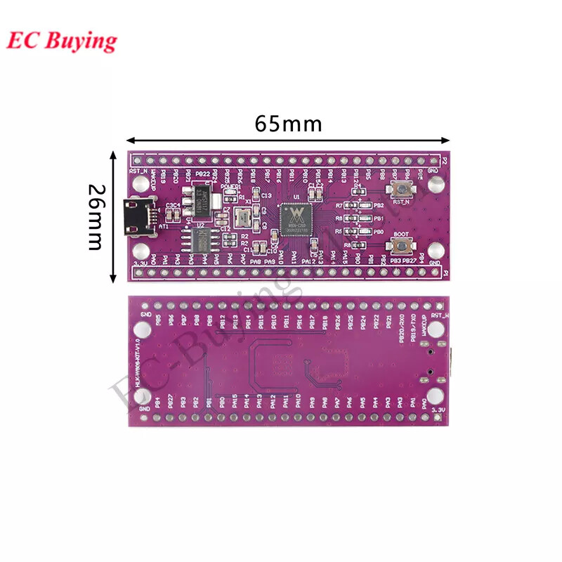 W806 W801 W800 32-bit SOC WiFi Bluetooth IoT MCU Development Board-image