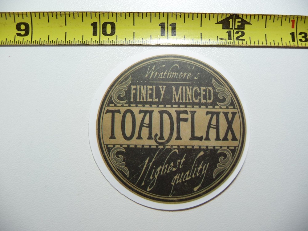 TOADFLAX DECAL STICKER WITCHCRAFT POTION SPELL WITCH GOTH LABEL FUNNY