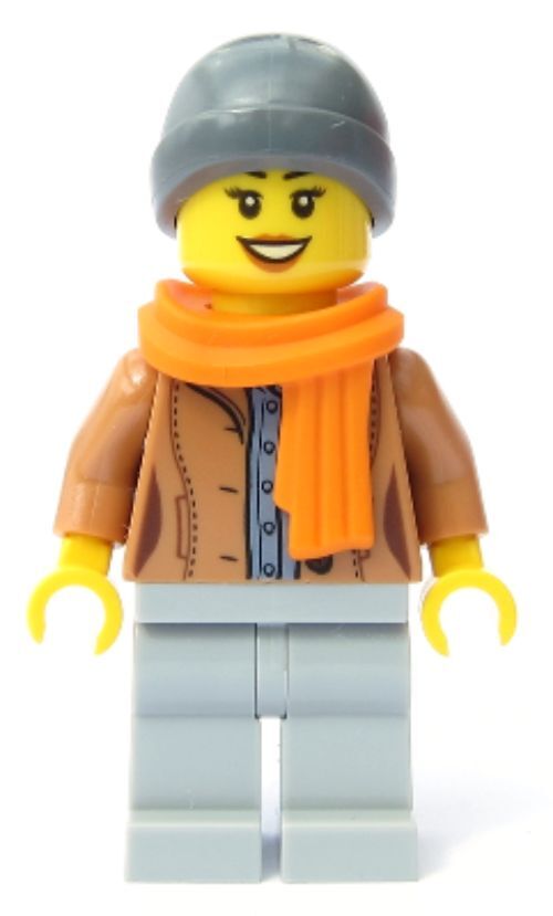 LEGO Minifigure cty1085 Female Customer in Medium Nougat Jacket  -image