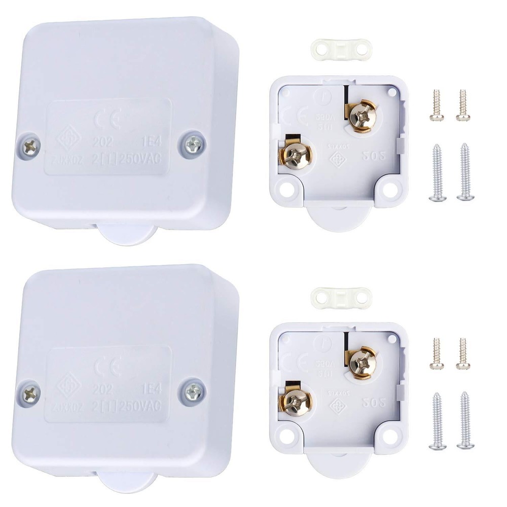 Cabinet Lamp Switch 2 Pack Wardrobe Touch White Switches Normally Closed Wardrob