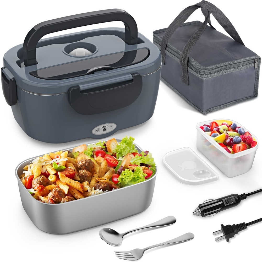 Portable 3-in-1 Electric Lunch Box for Adults with Heating Function