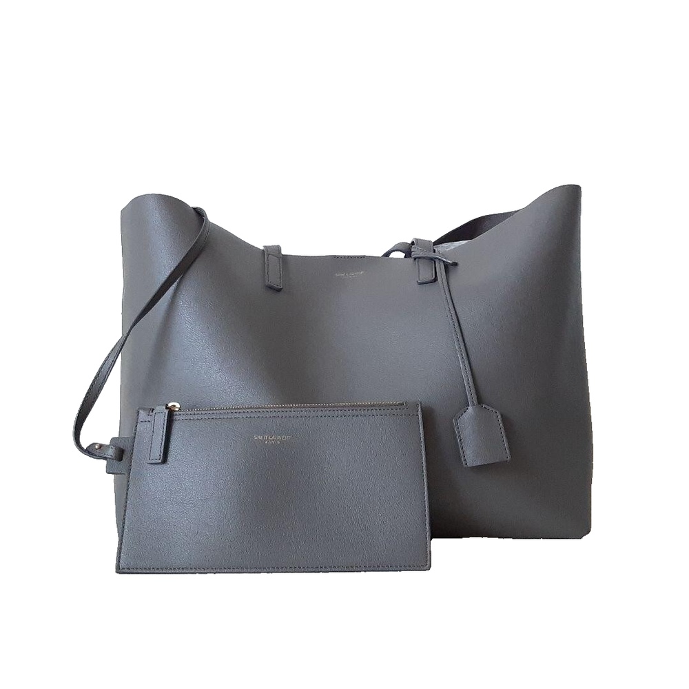 YSL Yves Saint Laurent Shopping Leather Tote Bag with Pouch 30x34cm