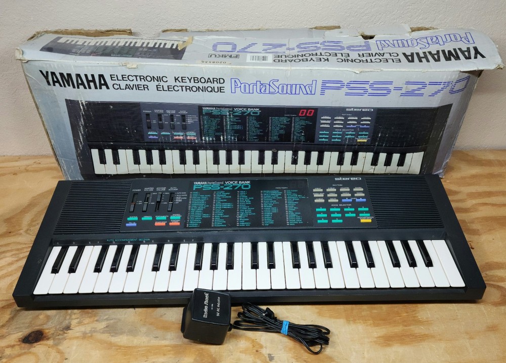 Yamaha PSS-270 PortaSound Voice Bank Electronic Keyboard Piano Tested Video Demo