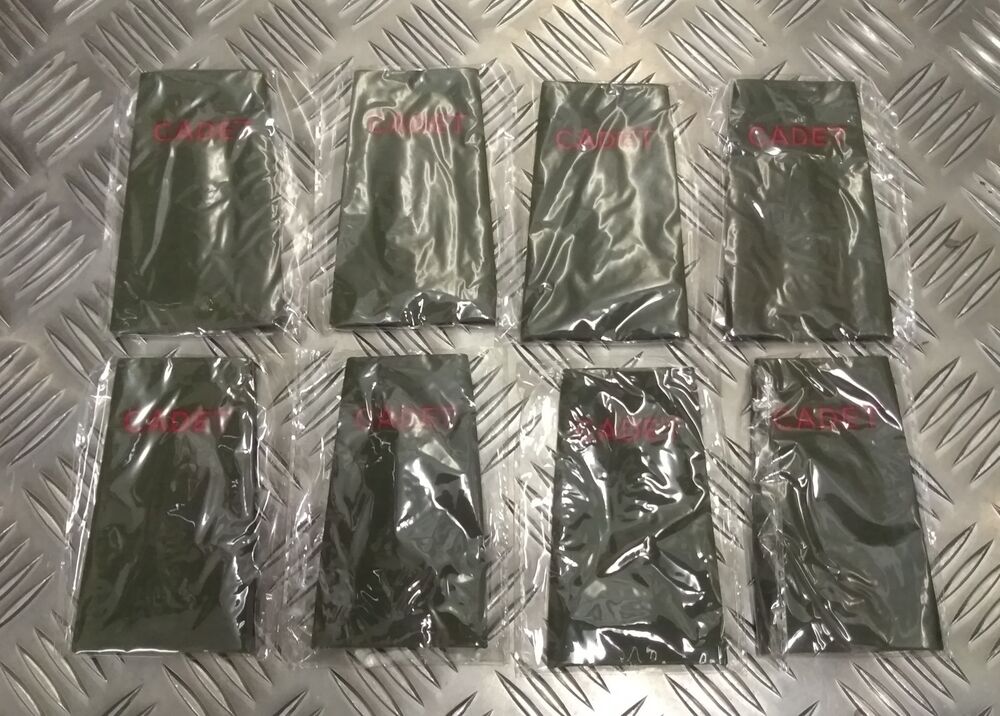 Genuine British Army OD Plain Green Cadet Private Rank Slides / Epaulettes X8