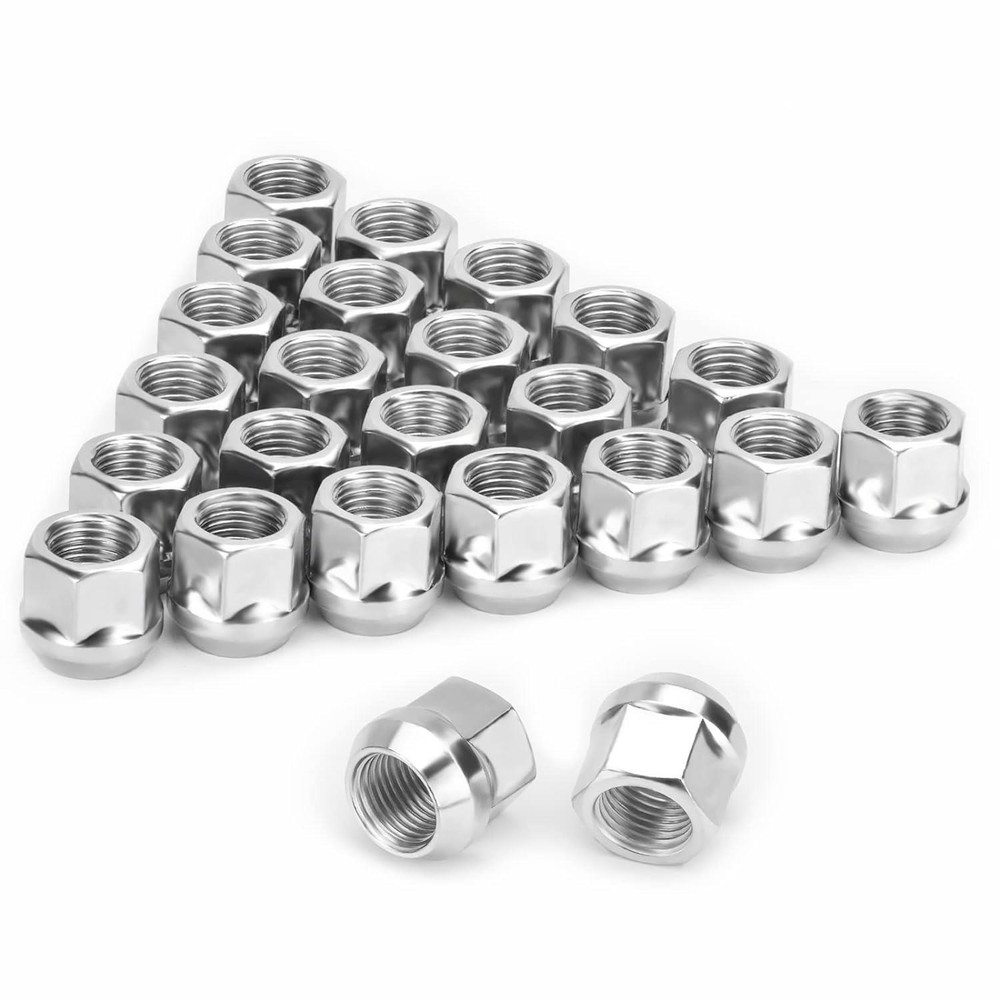 14mmx2 Zinc Wheel Lug Nuts - 24 PCS M14x2 Open End Cone Seat Acorn for Ford F-15