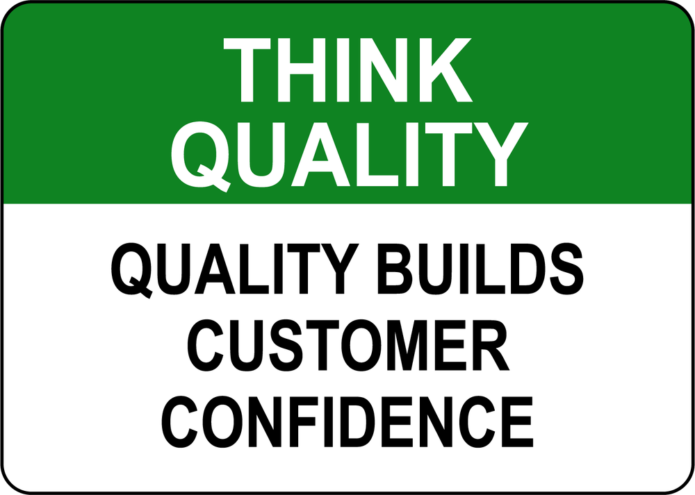 THINK QUALITY Laminated Vinyl Decal Sticker for Customer Confidence-image