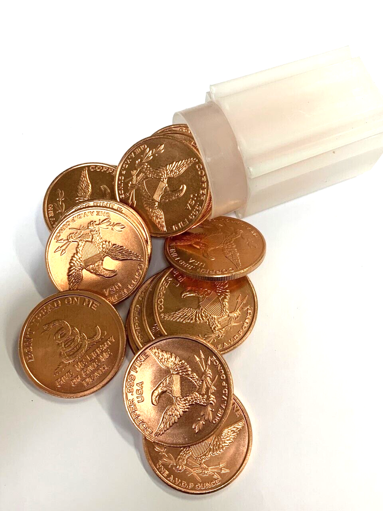 Don't Tread on Me roll of 20 copper coins, full roll, 1.25 pounds by REEDERSONG