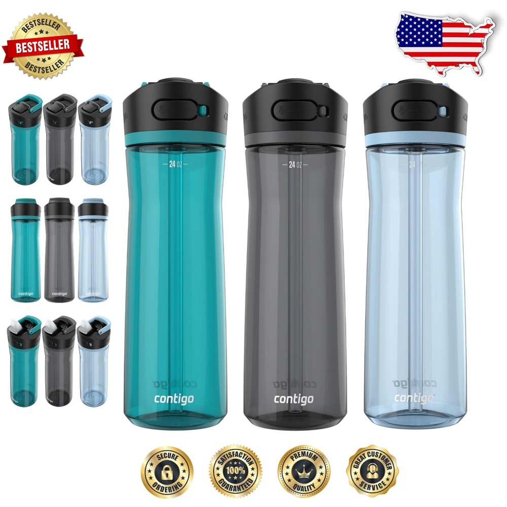 Leakproof 24 oz Water Bottle Set in Juniper Sake Glacier for Fitness