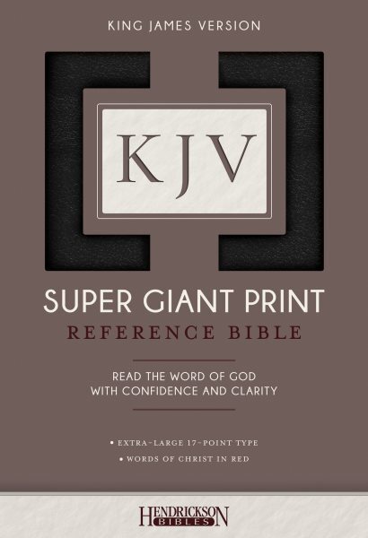 Holy Bible : King James Version, Black, Imitation Leather, Super Giant Print ...