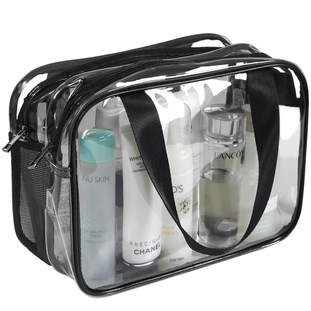 Clear Waterproof Travel Toiletry Bag for Women & Men - Large Portable Makeup Organizer