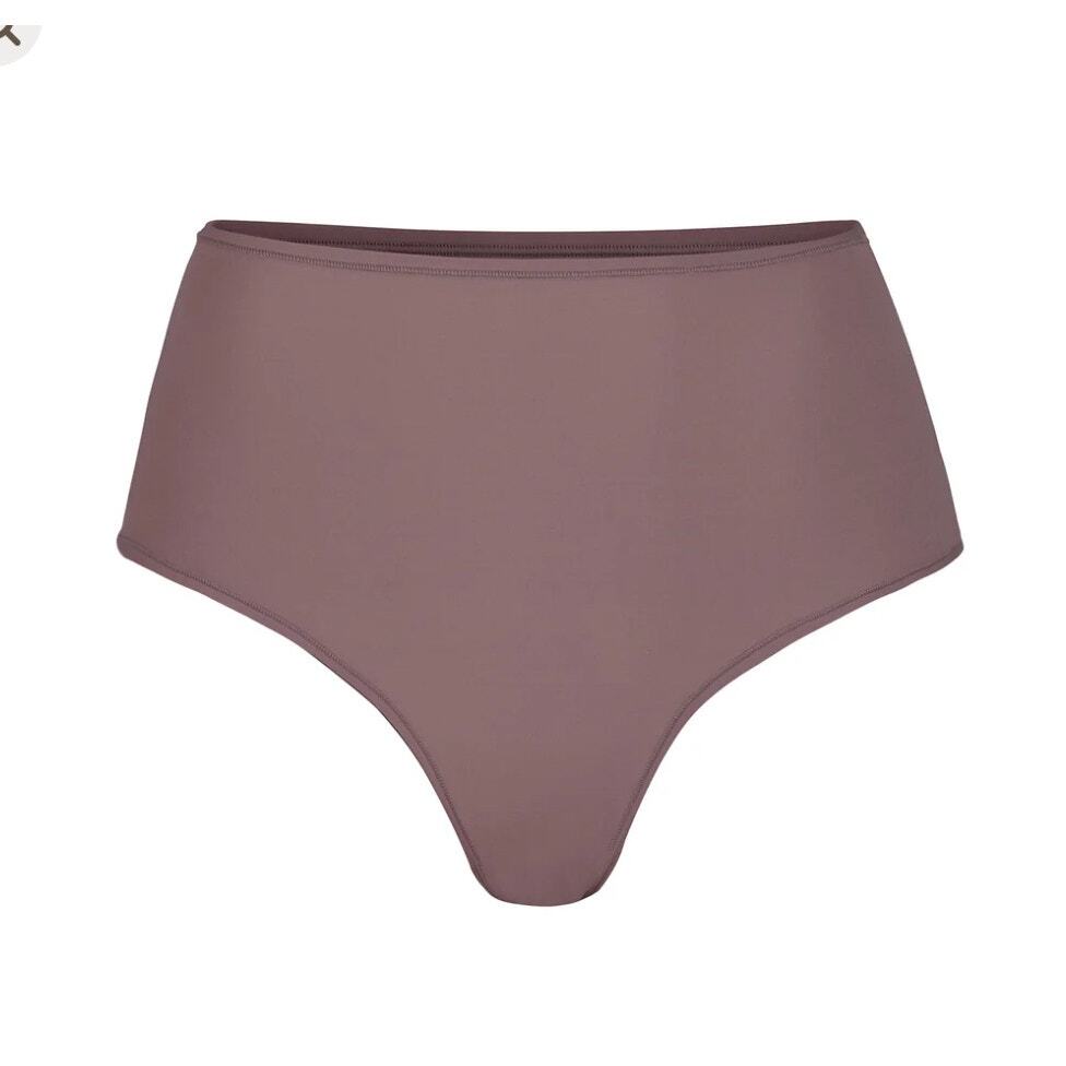 SKIMS HIGH-WAISTED THONG COLOR UMBER SIZE XXS