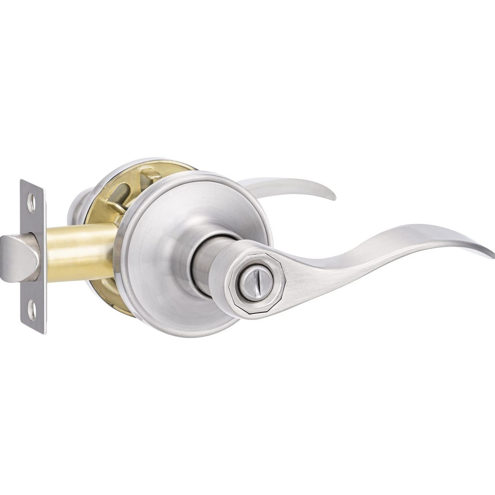 1 Pack Privacy Door Handle, Brushed Nickel Reversible Door Lever Perfect for ...