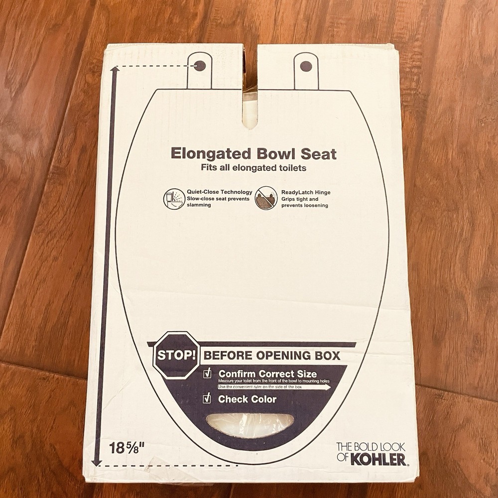 Kohler Cachet Quiet Close Elongated Toilet Seat in White 4636-RL-0