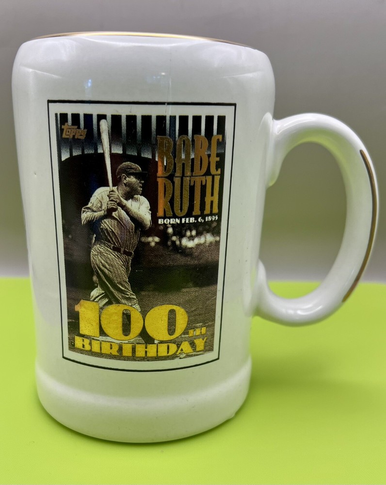 Babe Ruth 100th Birthday (130 Now) Topps/Yankees 1995 Collectors Mug #4883