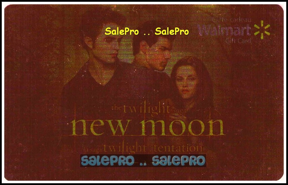 Rare Walmart Bilingual Twilight Saga New Moon Collectible Gift Card VL10484