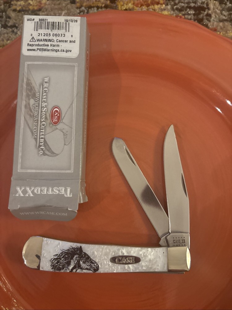 New CASE XX, 8 dot Skeleton Pre-Hafted trapper knife 9254
