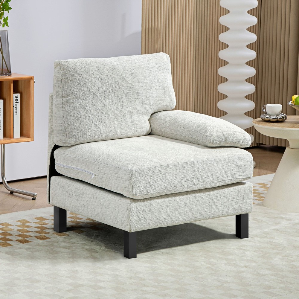 HOMCOM Right Facing Modular Sectional Sofa Armchair