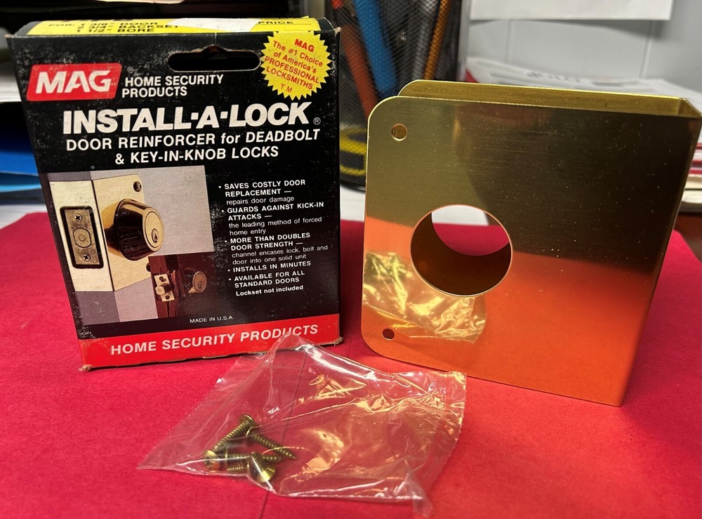 MAG Install-A-Lock Door Reinforcer for Deadbolt/Key-In-Knob Locks (7-PB)