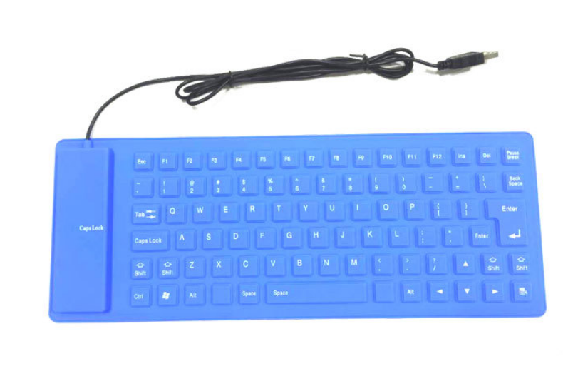 2pcs 85-key waterproof USB silicone keyboard with two-color design
