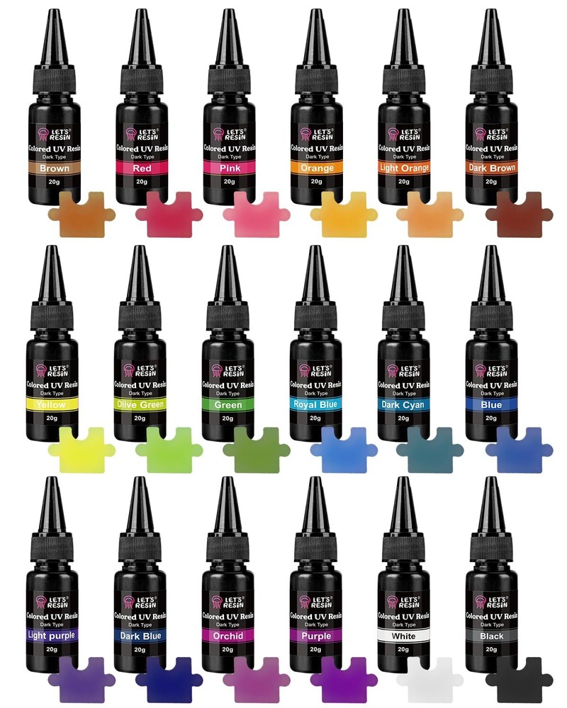 18ml Dark UV Resin Kit for Crafts Jewelry Making Odorless Low Shrinkage