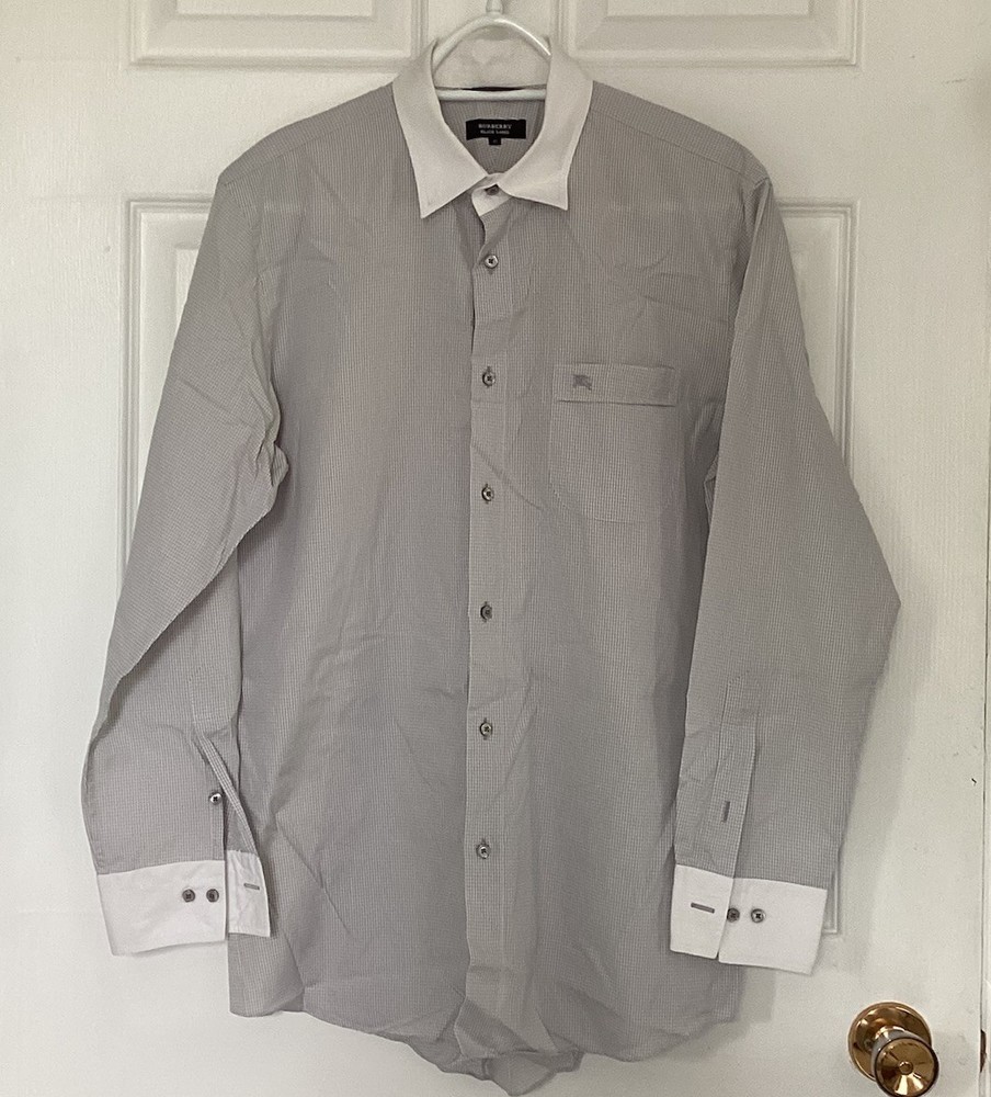 Mint BURBERRY Black Label Japan Exclusive Discontinued Button Down Dress Shirt