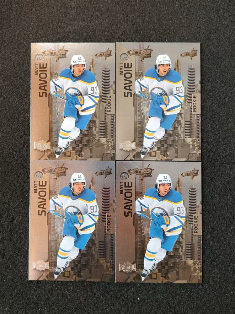23-24-Skybox Metal Universe HOCKEY MATT SAVOIE ROOKIE LOT(4) #172 TCW