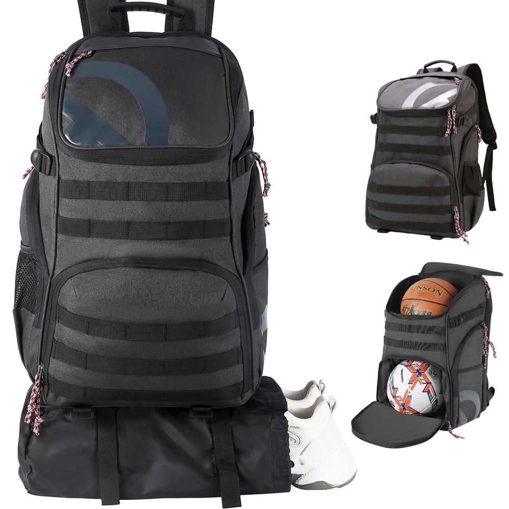Large Basketball Bag Backpack for Men Women Basketball Bookbag with Ball Comp...
