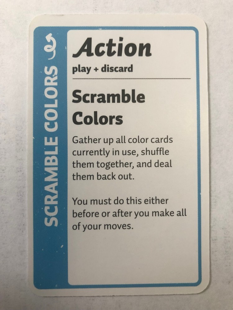 Scramble Colors - Fluxx : The Board Game Promo Card - Steve Jackson Games