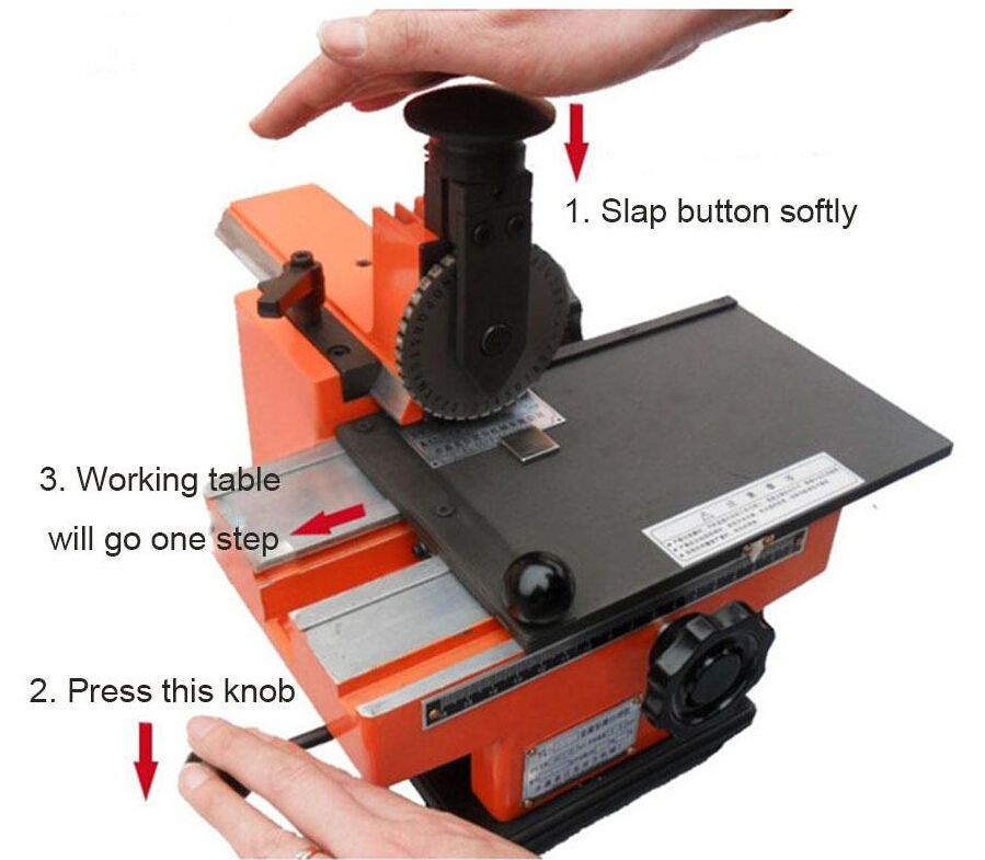 Semi-auto metal sheet embosser stamping printer 4mm label marking machine-image