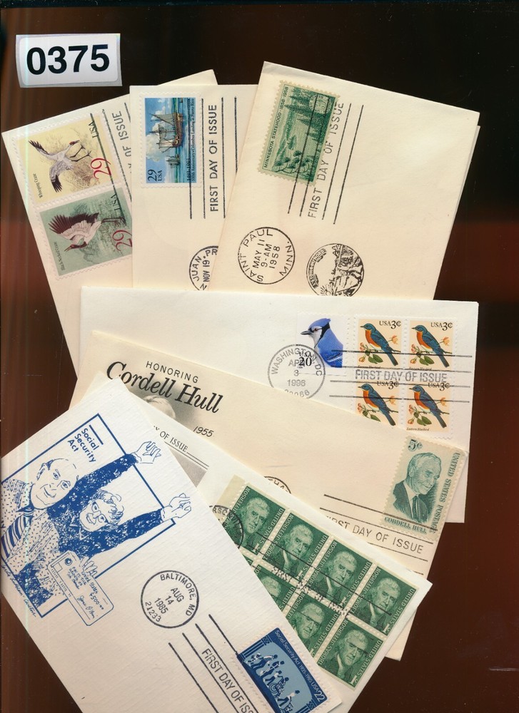 WHOLESALE U.S. LOT OF 24 FIRST DAY COVERS - #0375
