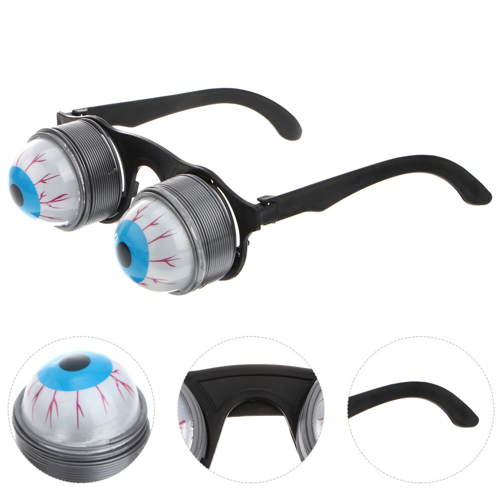 2 Pcs Silly Glasses Halloween Prank Props Eye Eyeglasses Child