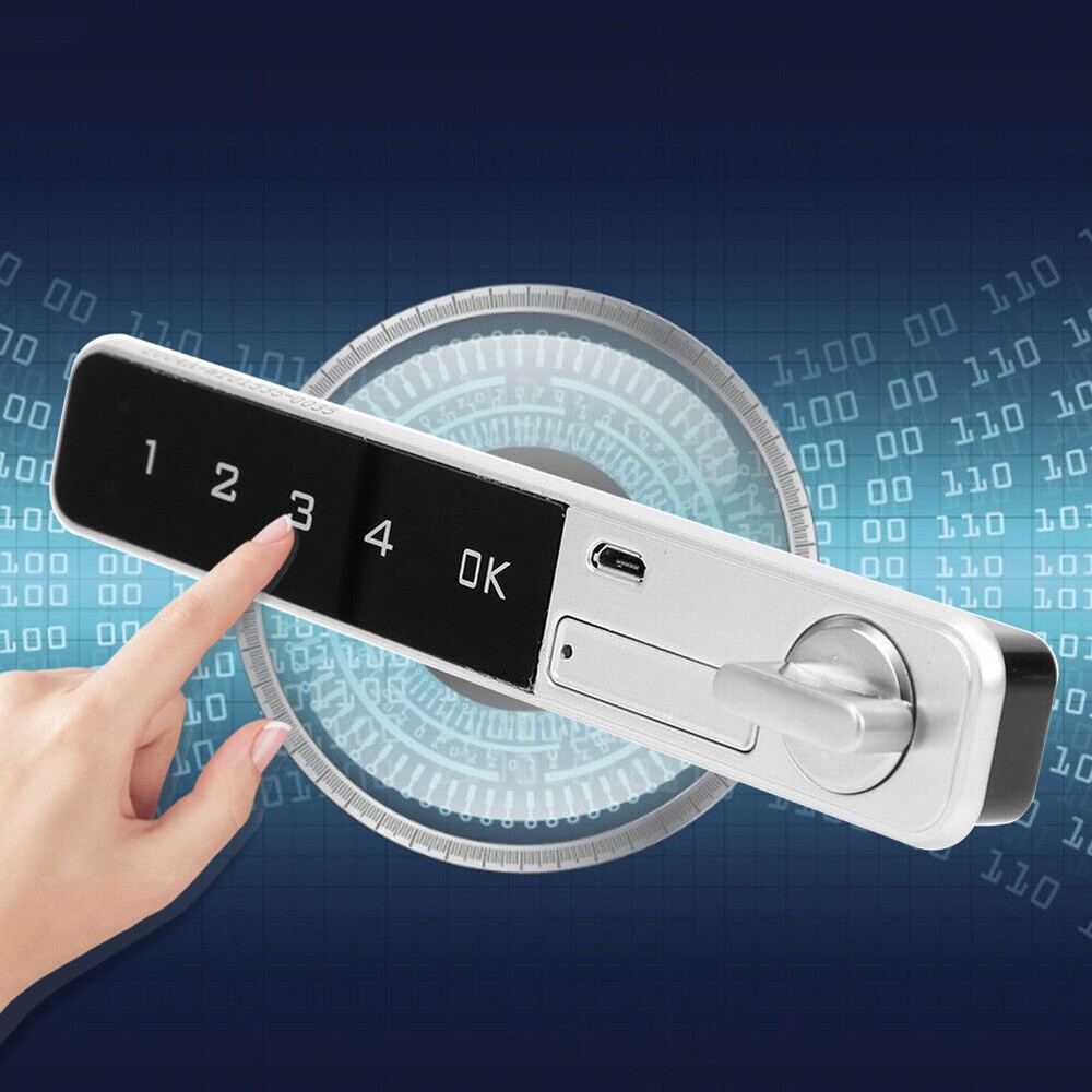 Smart Zinc Alloy Touch Keypad Lock Flat Bolt for Cabinet Wardrobe-image