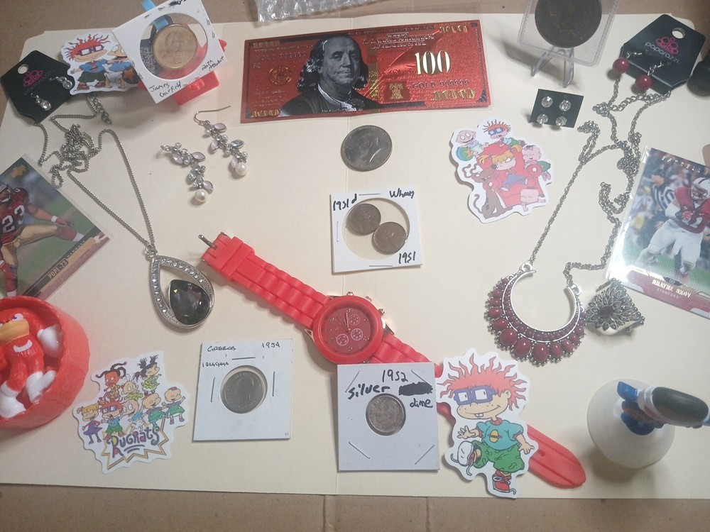 Collectible Junk Drawer Coin Lot James Garfield Coin 1776-1976 Eisenhower...