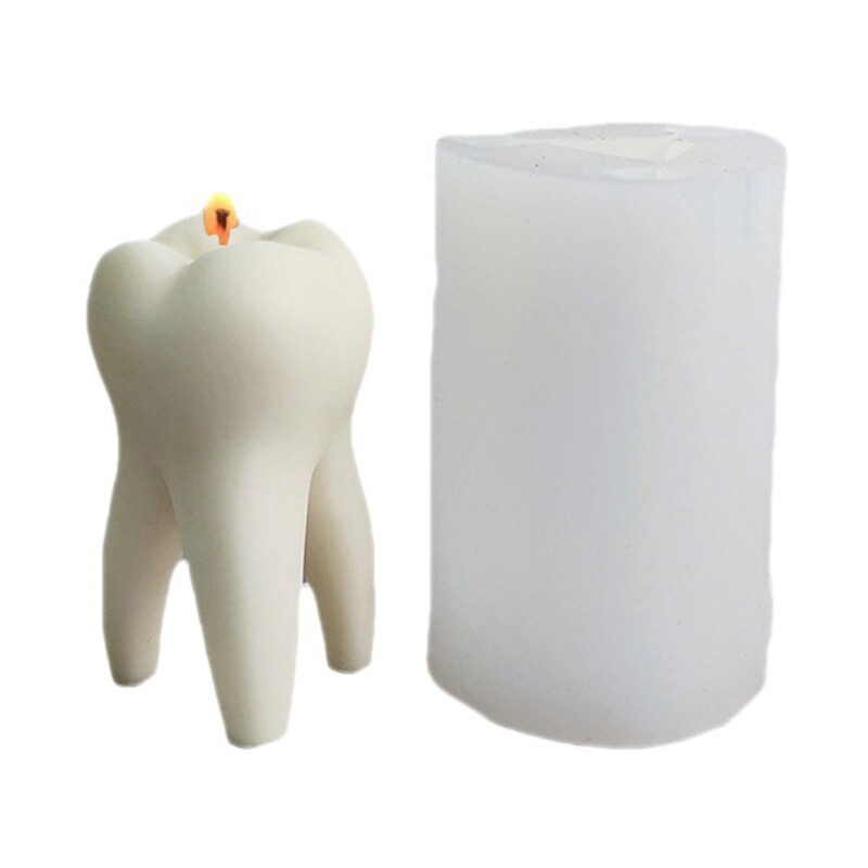 Three-dimensional Teeth Mold Resin Epoxy DIY Ornament Candles Making Tool