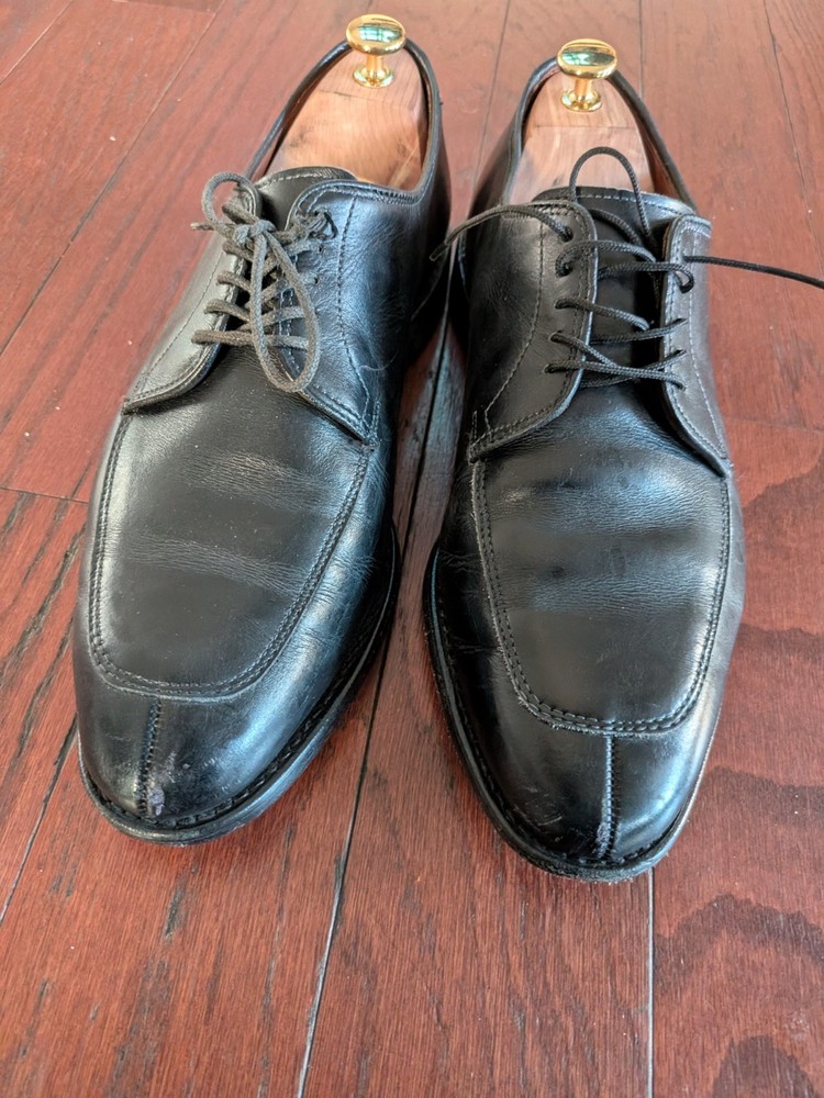 Allen Edmonds Delray Mens Black Split Toe LaceUp Dress Shoes Sz 9.5EEE In USA