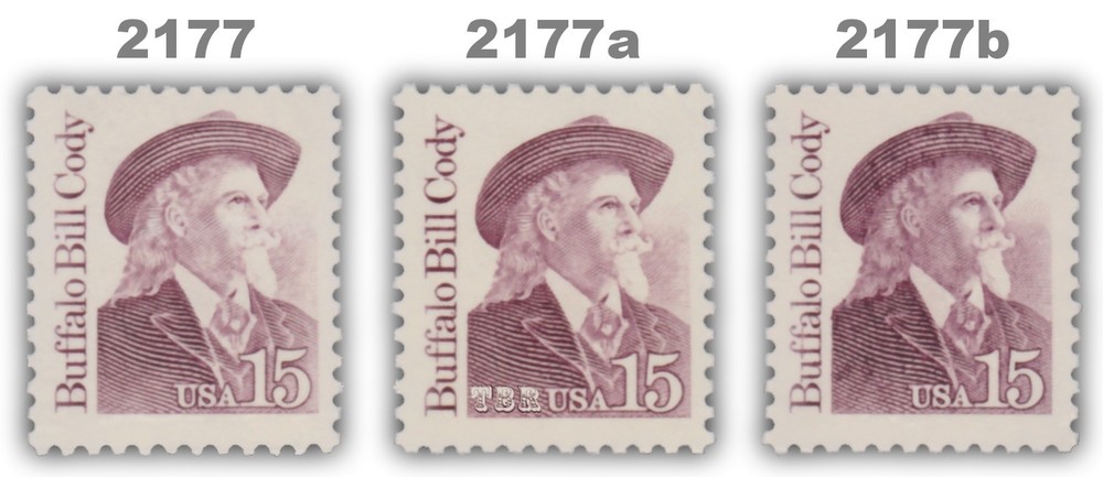 2177 2177a 2177b Buffalo Bill Cody 15c Great Americans Variety Set 3 MNH Buy Now-image
