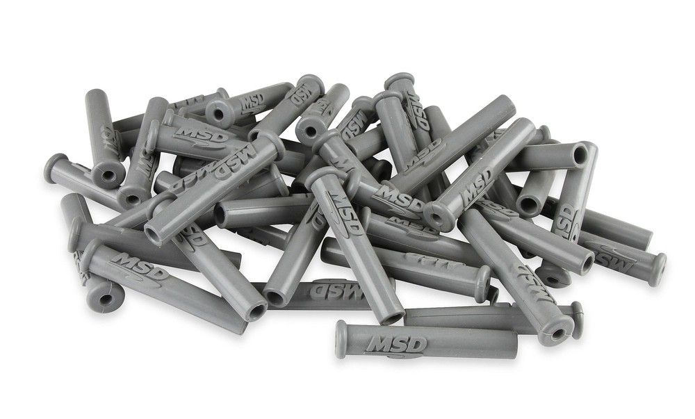 MSD 34564 Gray Multi-Angle Silicone Spark Plug Boots 50-Pack with Logo