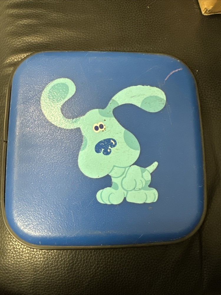 1999 Blues Clues CD Case Zipper Disc Protector Viacom DVD Organizer W/ 7 GAMES