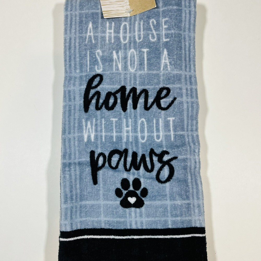 At Home 2-Pack Kitchen & Bath Towels with Paws Design