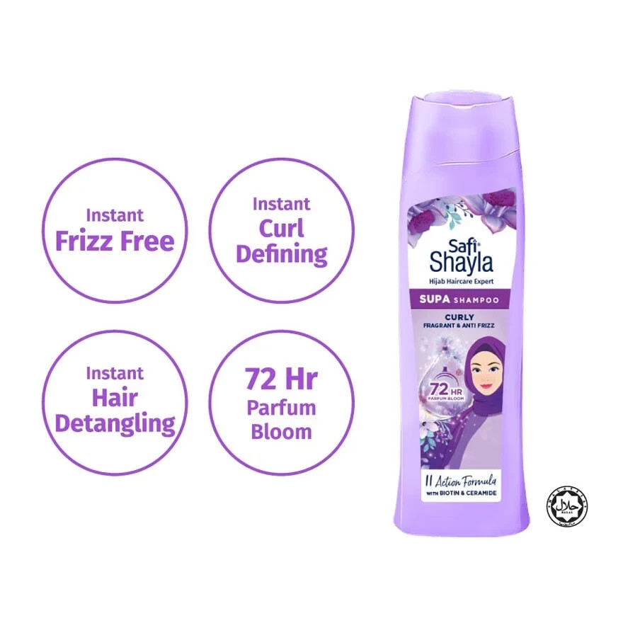 SAFI Shayla Supa Curly, Anti Frizz & Fragrant Shampoo Biotin | Ceramide 2 Pieces