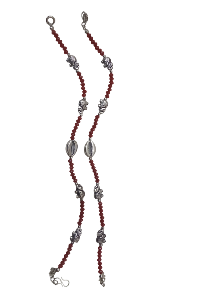 Women Brass Oxidised Girls Payal Pajeb Fashion Anklets Indian Traditional-image