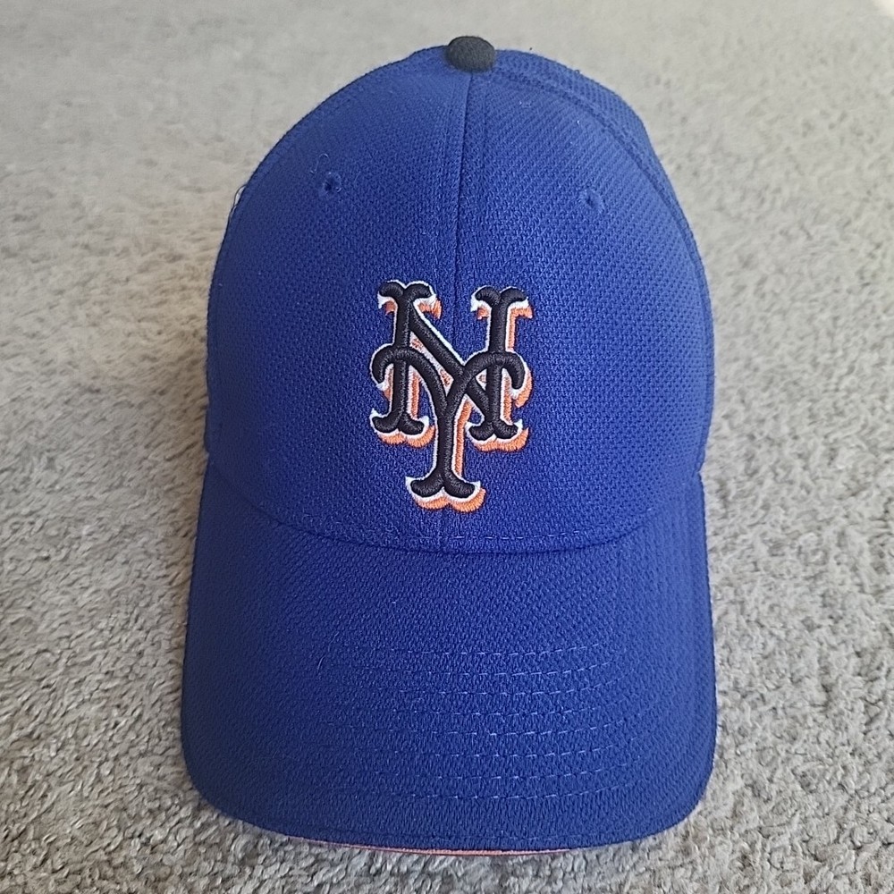 NY New York Mets MLB Hat Cap Mens Blue Medium Large Fitted New Era Stretch Logo