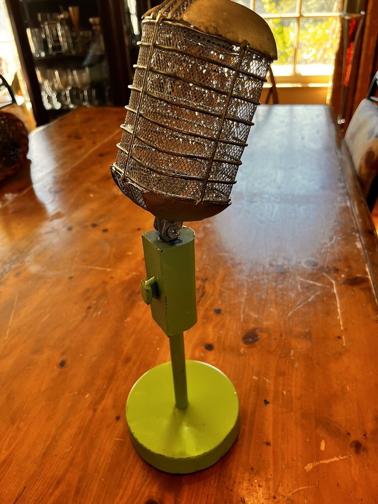 Replica Microphone Metal-Halloween Party- Prop  Green