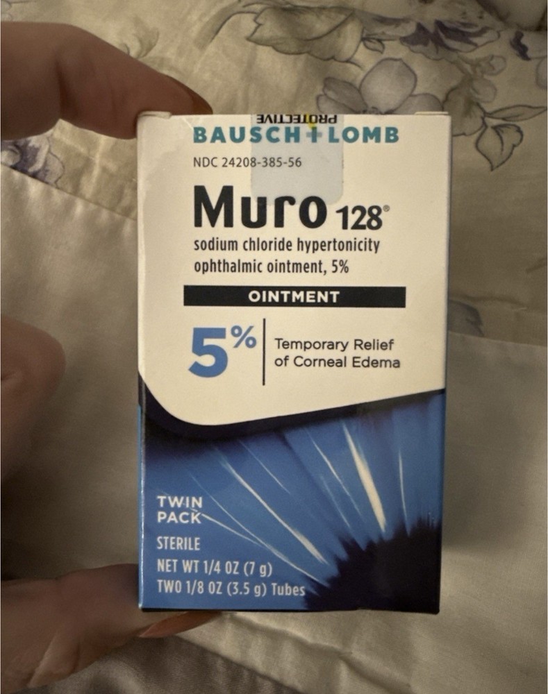 New and Sealed Muro 128 Sterile Ointment, Twin Pack .25 oz Exp: 1/26 Free Ship