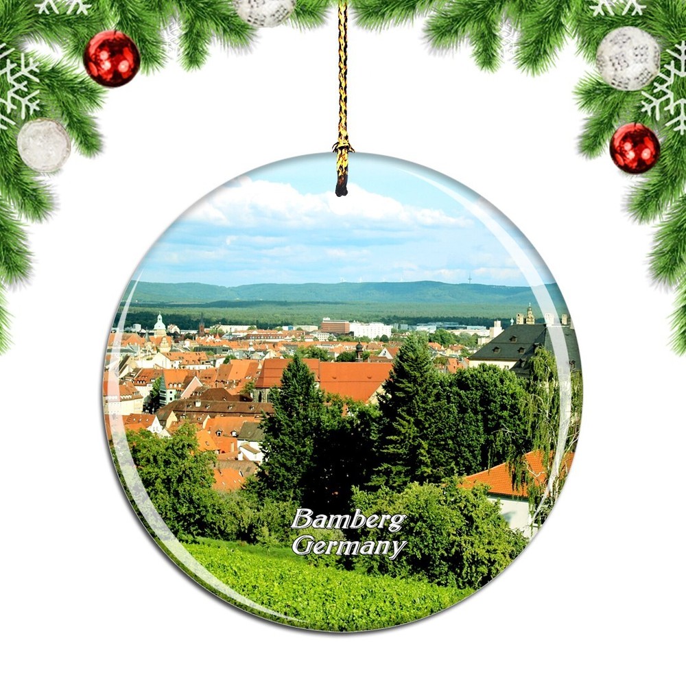 Germany Bamberg Old Town City Travel Christmas Ornament Souvenir