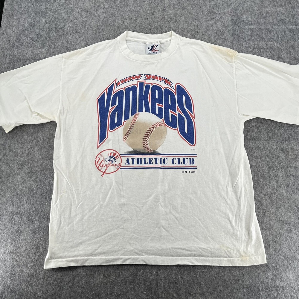 90s Vintage Logo Athletic MLB New York Yankees Athletic Club T Shirt Size XL