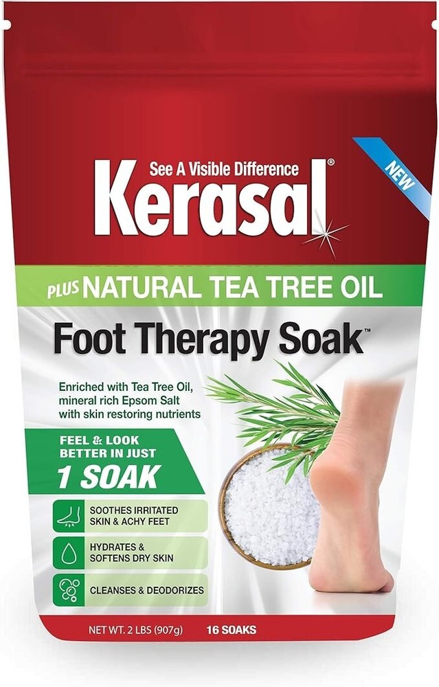 Kerasal Foot Therapy Soak Plus Natural Tea Tree Oil 2 Lbs
